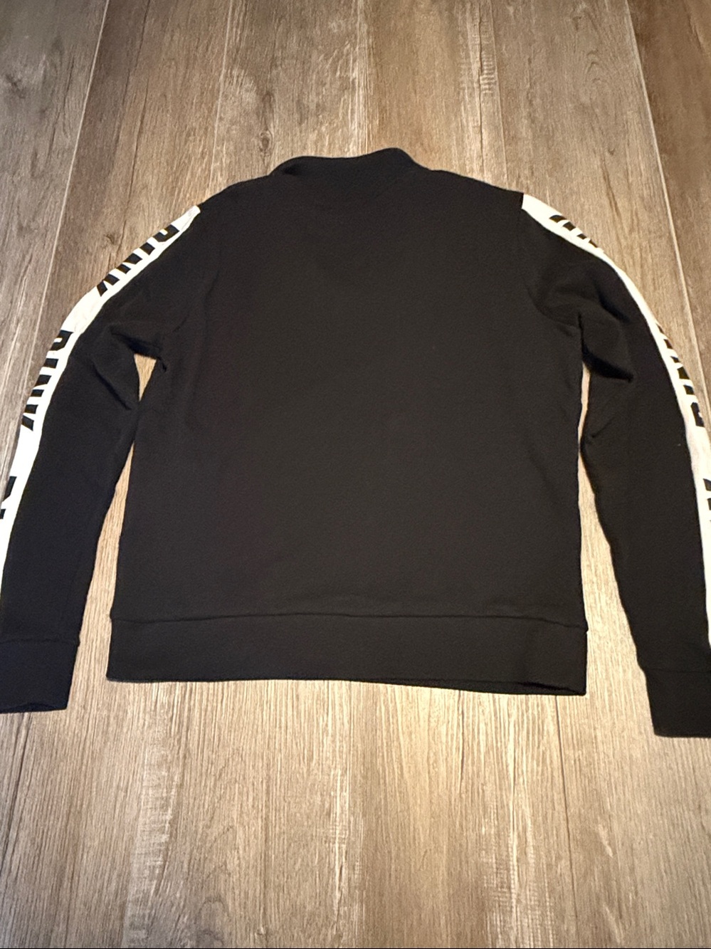 PINK Victoria's Secret Black Half-Zip Pullover with White Sleeve Panels - Picture 6 of 6
